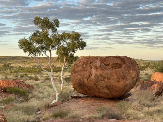 Devils Marbles Round Boulder Close