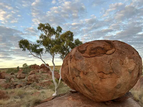 Devils Marbles Sunset Boulder