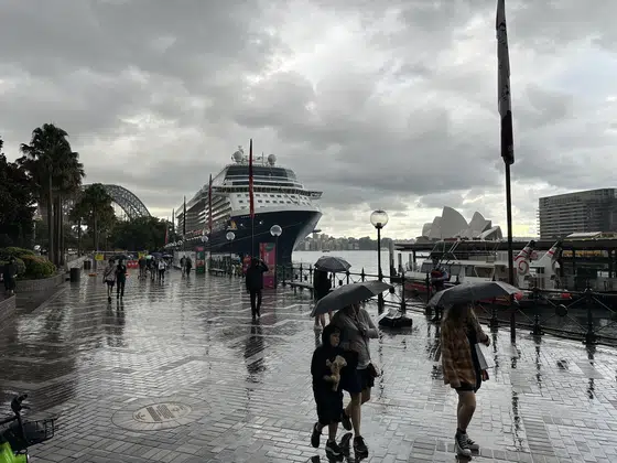 Rainy Circular Quay Cruise Ship