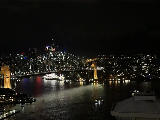 Sydney Harbour Bridge Night Water