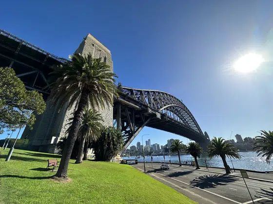 Sydney Harbour Bridge Sun Flare