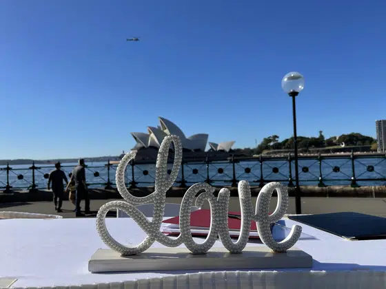 Sydney Love Sign Harbour Bridge