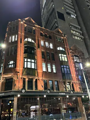 Sydney Night Brick Tower Corner