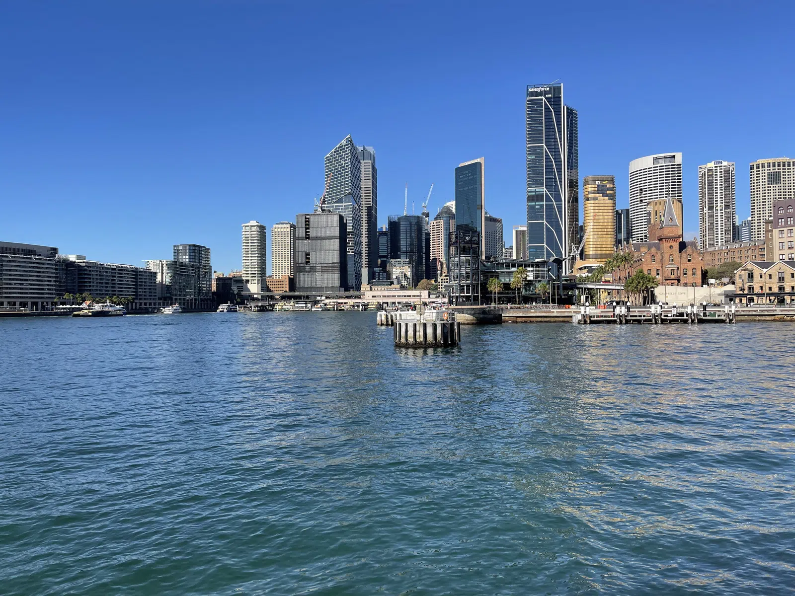 Sydney Harbour blue water skyline
