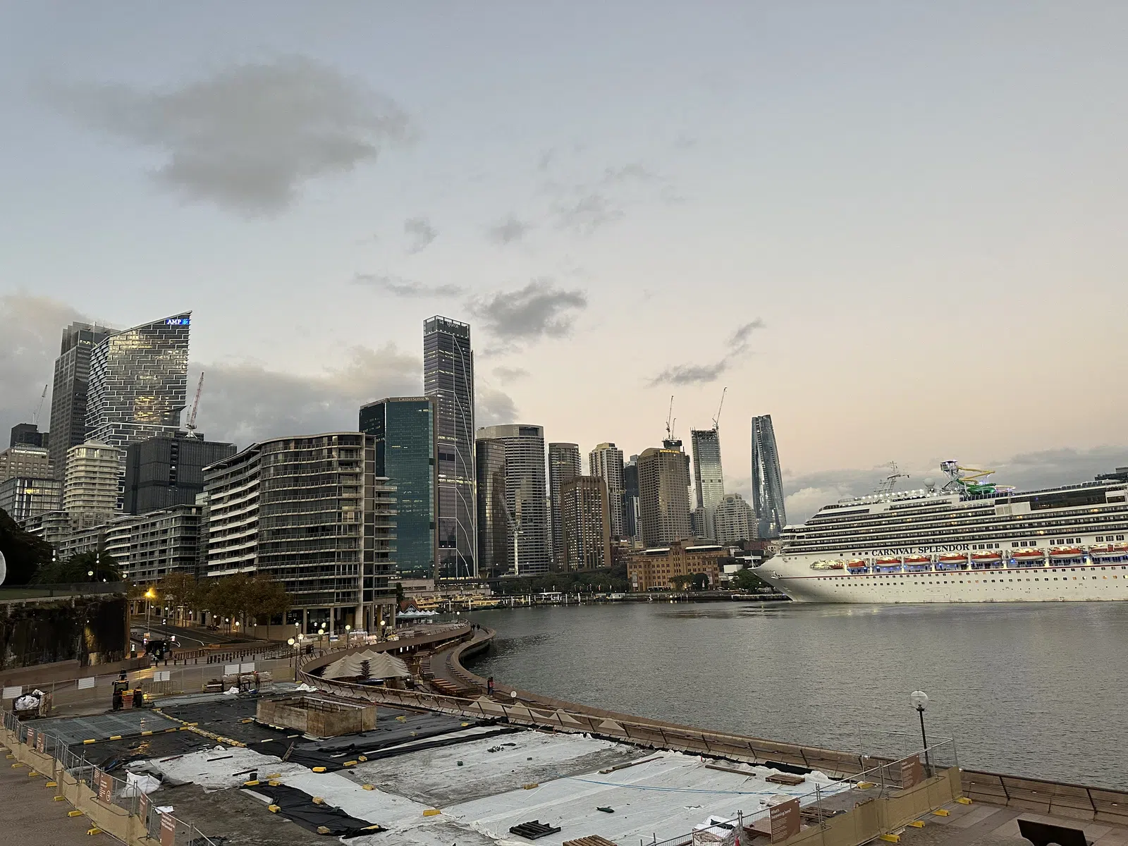 Sydney harbour skyline in morning light